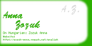 anna zozuk business card